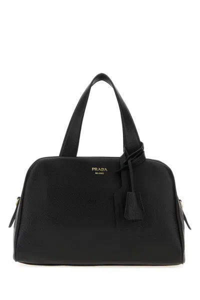 PRADA PRADA BLACK LEATHER HANDBAG