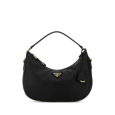 PRADA PRADA BLACK LEATHER HANDBAG