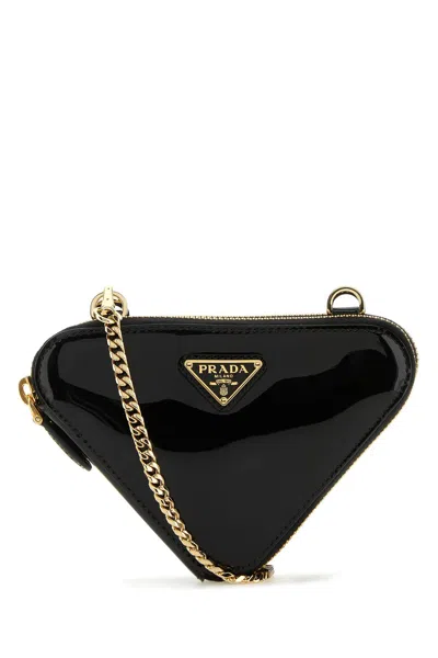 Prada Black Leather Handbag In Nero