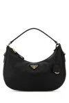 Prada Black Leather Handbag In Black