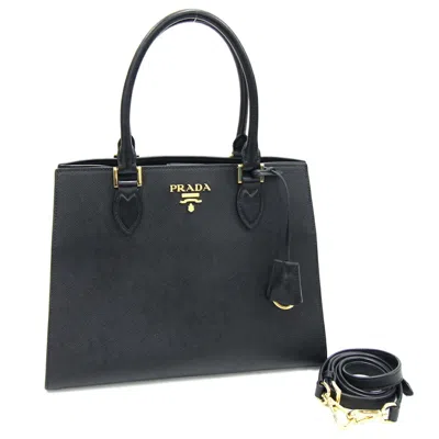 Pre-owned Prada Black Leather Handbag Shoulder Bag ()