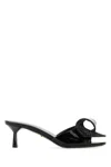 Prada Bow Sandals In Black
