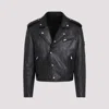Prada Leather Biker Jacket In Black
