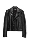Prada Leather Jacket In Black