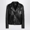 Prada Black Leather Jacket In Black