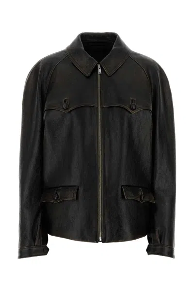 PRADA BLACK LEATHER JACKET