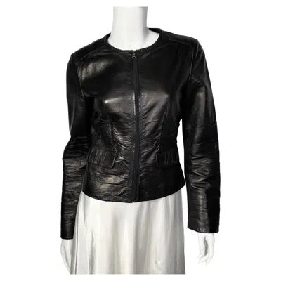 Pre-owned Prada Black Leather Jacket
