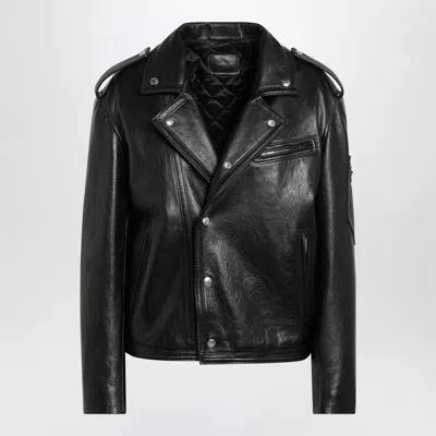 PRADA PRADA  BLACK LEATHER JACKET