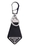 Prada Black Leather Key Ring