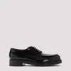 Prada Lace-up Shoes In Patent Leather In Black