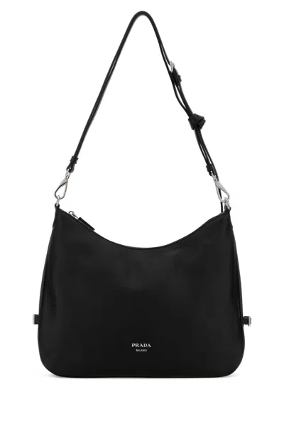 Prada Black Fold Large Shoulder Bag
