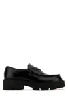 Prada Black Brushed Leather Loafer In Black