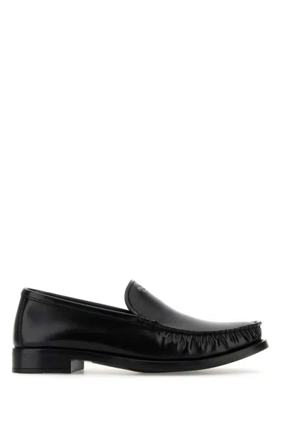 Prada Black Leather Loafers