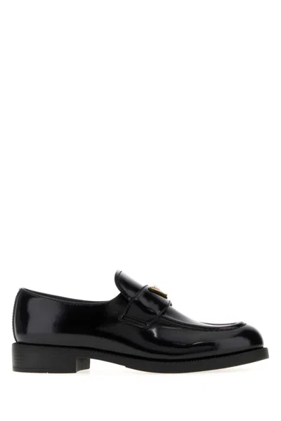 Prada Black Leather Loafers