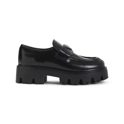 Prada Black Leather Loafers