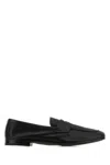 Prada Black Calf Leather Bos Taurus Slip-on Loafers In Black