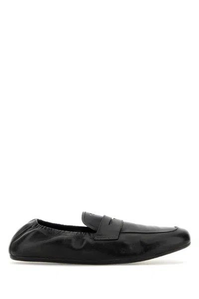 Prada Black Leather Loafers