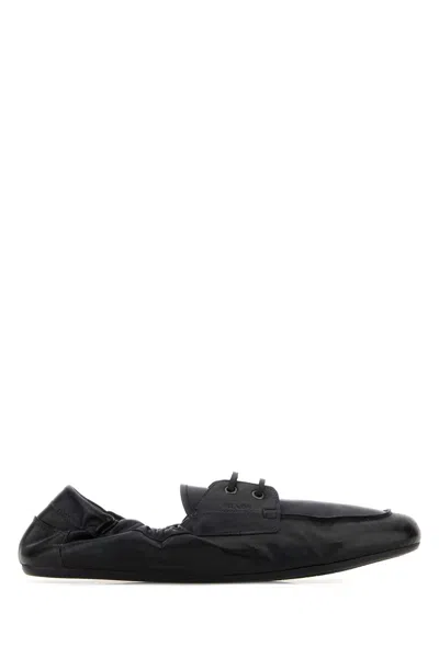 Prada Black Leather Loafers