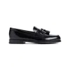 Prada Black Leather Loafers In Black