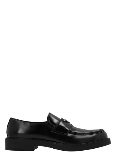 PRADA MEN BLACK LEATHER LOAFERS, 9 LUXURY LOAFERS & DRIVERS FOR MEN DARVEYS