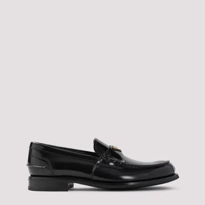 PRADA BLACK LEATHER LOAFERS