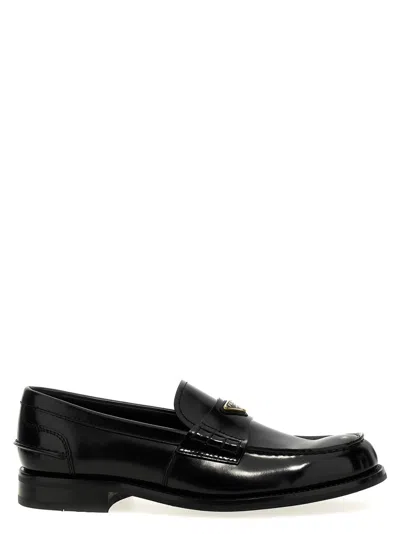 PRADA BLACK SLIP ON LOAFERS