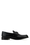 Prada Logo-plaque Leather Loafers In Nero