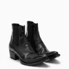 Prada Black Leather Low Boot