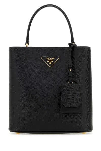 PRADA BLACK LEATHER MEDIUM HANDBAG