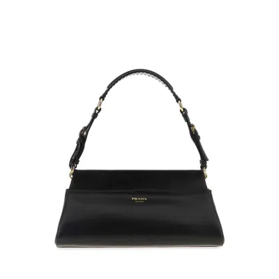 Prada Black Leather Medium  Enchanee Shoulder Bag