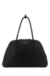 Prada Tote Bag Leather Double Handles In Nero