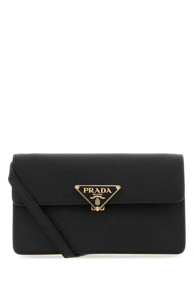 Prada Black Leather Mini Crossbody Bag