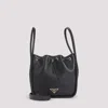 Prada Black Leather Mini  Darling Bucket Bag