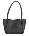 Prada Black Leather Mini Shopping Tote (authentic Pre-loved) In Black