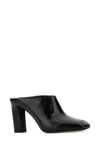 Prada Black Leather Mules In Black