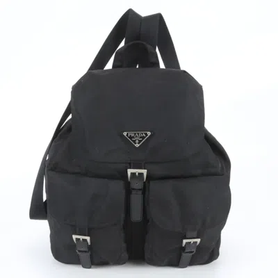 Pre-owned Prada Black Leather Nylon Backpack ()