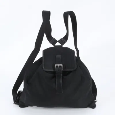 Pre-owned Prada Black Leather Nylon Backpack ()