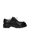 Prada Black Leather Oxfords And Derbies In Black