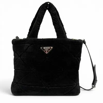 Pre-owned Prada Black Leather Pouch Shoulder Bag ()