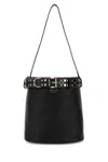 Prada Studded Belt Leather Bucket Bag