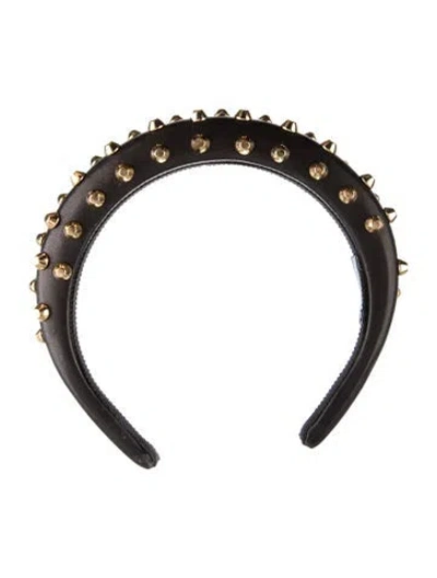 Pre-owned Prada Black Leather  Headband