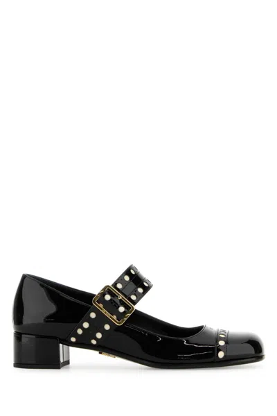 PRADA BLACK LEATHER PUMPS
