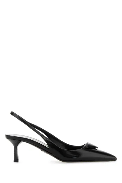 Prada Black Leather Pumps