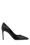 Prada Black Leather Pumps In Black