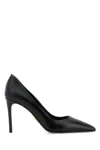 Prada Black Leather Pumps In Black