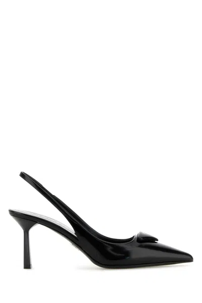 PRADA BLACK LEATHER PUMPS