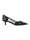 Prada Black Leather Pumps In Black