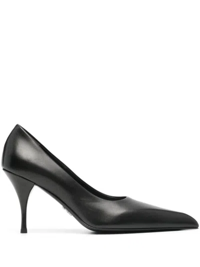 PRADA BLACK LEATHER PUMPS