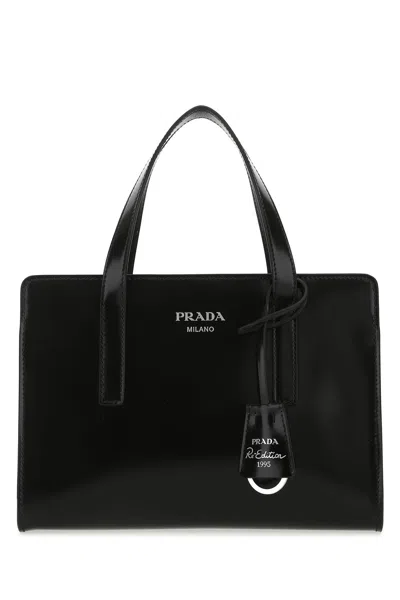 Prada Black Leather Re-edition 1995 Handbag
