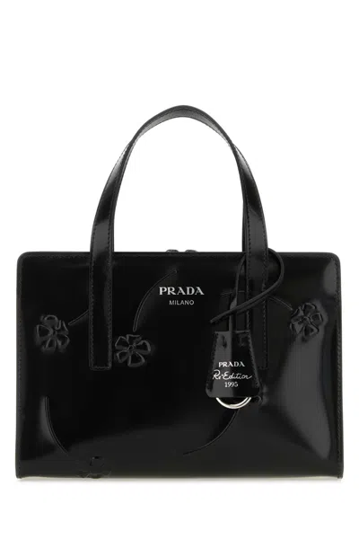 PRADA PRADA BLACK LEATHER RE-EDITION 1995 HANDBAG